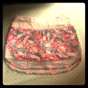 Lululemon pink floral skort size 2